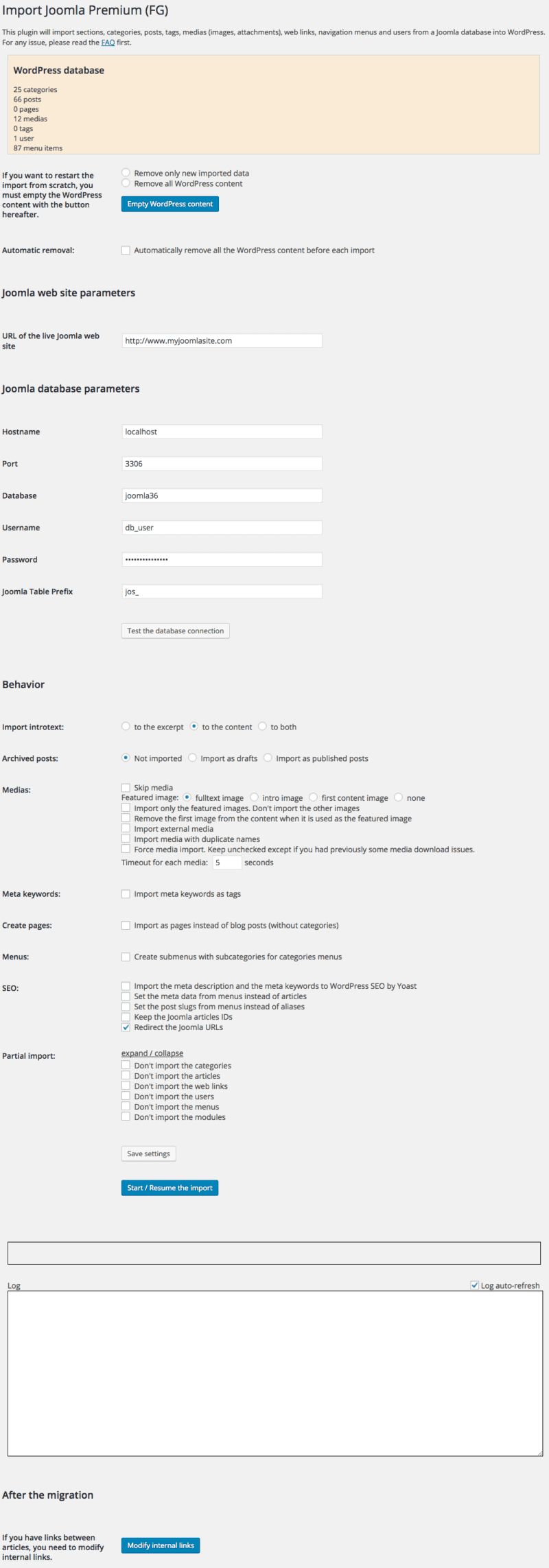 fredericgilles, FG Joomla to WordPress, جوملا به وردپرس